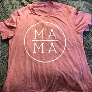 Mama pink soft tee shirt crew neck shirt large